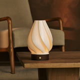 Vela Hellbraun Holz Kabellose Tischlampe