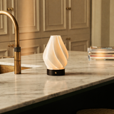 Vela Hellbraun Holz Kabellose Tischlampe