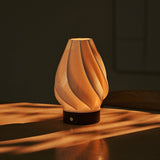 Vela Hellbraun Holz Kabellose Tischlampe