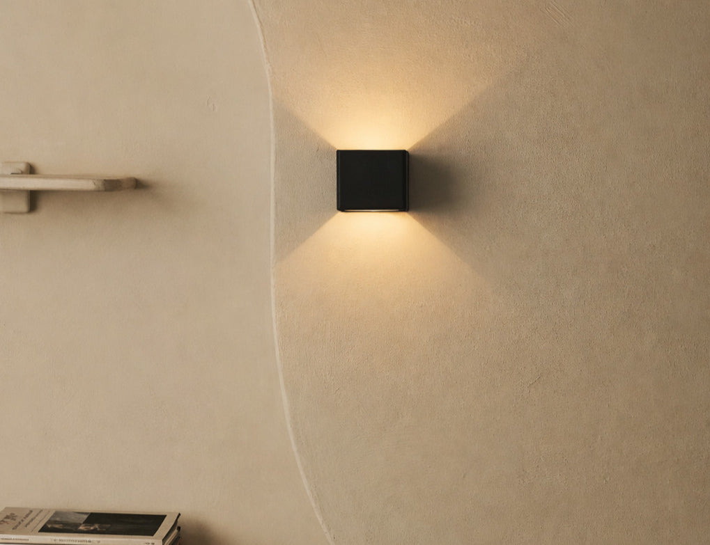 Tess Black Rechargeable Wall Lamp | Motion sensor, 20 Light Modes Remote Control