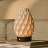 Vela Dunkelbraun Holz Kabellose Tischlampe 