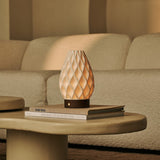 Vela Dunkelbraun Holz Kabellose Tischlampe 