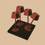 Professional Kombi-Set | 4 × Ava Bronze Tischlampen & Magnetisch Ladestation