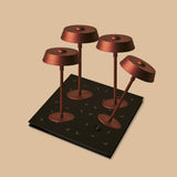 Professional Kombi-Set | 4 × Luca Bronze Tischlampen & Magnetisch Ladestation