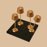 Combi Set Professional | 4 x Brouwer Gold Rechargeable Table Lamps & Charging Station