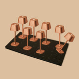 Professional Kombi-Set | 4 × Ava Kupfer Tischlampen & Magnetisch Ladestation