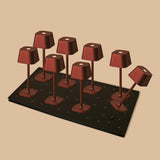 Professional Kombi-Set | 8 × Ava Bronze Tischlampen & Magnetisch Ladestation