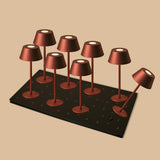 Professional Kombi-Set | 8 × Milou Bronze Tischlampen & Magnetisch Ladestation