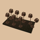 Combi Set Professional | 8 x Prinsen Mini Mocha Brown Rechargeable Table Lamps & Magnetic Charging Station