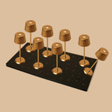 Combi Set Professional | 8 x Brouwer Gold Rechargeable Table Lamps & Magnetic Charging Station