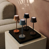De Pijp Mini Copper Rechargeable Table Lamp – Wireless Charging, Dimmable Lamp & 3 Light Colors Tavellio