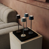 Vondel Mini Stone Grey Rechargeable and Cordless Lamp Perfect for Hospitality Industry – Wirelessly Rechargeable via Charging Station Tavellio
