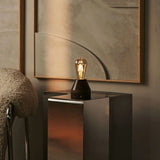 Zavi Walnut Rechargeable LED Table Lamp – Cordless, Dimmable, 100-Hour Battery