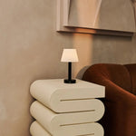 Zoë Black Wooden Rechargeable Table Lamp | Dimmable & Portable | 80-Hour Battery Life - Tavellio