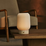 Alba Beige – Travertin Wiederaufladbare Tischlampe