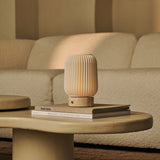 Alba Beige – Travertin Wiederaufladbare Tischlampe