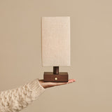 Bob Dunkelbraun Kabellose Holz-Tischlampe