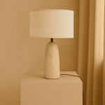 Charlotte Marble Lamp. Perfect for your interior with unique marble base and cotton lampshade.