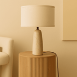 Charlotte Marble Lamp. Perfect for your interior with unique marble base and cotton lampshade.