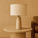 Charlotte Marble Lamp. Perfect for your interior with unique marble base and cotton lampshade.