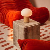 Joep brun clair lampe rechargeable en bois