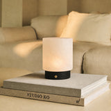 Pien Small Black Wooden Rechargeable Table Lamp