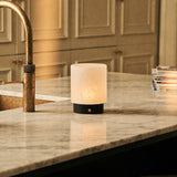 Pien Small Black Wooden Rechargeable Table Lamp
