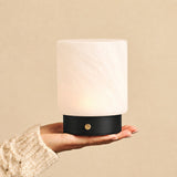 Pien Small Black Wooden Rechargeable Table Lamp
