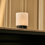 Pien Small Black Wooden Rechargeable Table Lamp