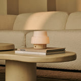 Pissarro Small Beige – Travertin Wiederaufladbare Tischlampe 