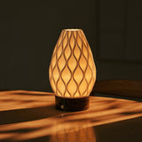 Vela Dark Brown – Emperador Dark Marble Cordless Table Lamp | 3D-Printed Porcelain, Dimmable & Up to 100 Hours of Battery Life