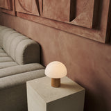 Mia Hellbraun stilvolle Holztischlampe mit Dimmer – Holz, funktional und dezent