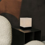 Zano Light Brown Wireless Lamp with Wood and Linen - Mood Lighting, LED Table Lamp with Battery