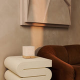 Zano Light Brown Wireless Lamp with Wood and Linen - Mood Lighting, LED Table Lamp with Battery