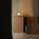 Zano Light Brown Wireless Lamp with Wood and Linen - Mood Lighting, LED Table Lamp with Battery