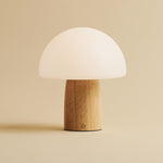 Mia Hellbraun stilvolle Holztischlampe mit Dimmer – Holz, funktional und dezent