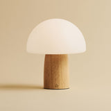 Mia Hellbraun stilvolle Holztischlampe mit Dimmer – Holz, funktional und dezent