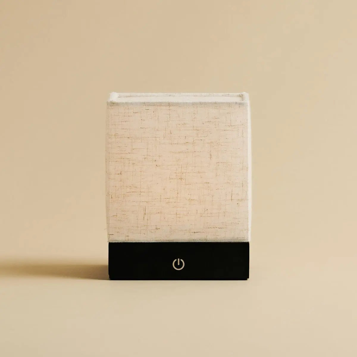 Zano Light Brown Wireless Lamp with Wood and Linen - Mood Lighting, LED Table Lamp with Battery