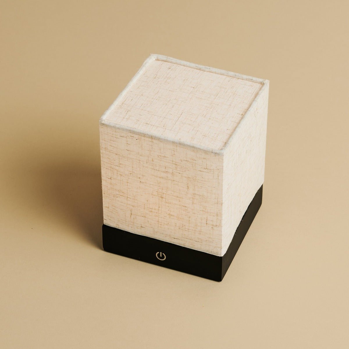 Zano Light Brown Wireless Lamp with Wood and Linen - Mood Lighting, LED Table Lamp with Battery