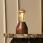 Zavi Walnut Rechargeable LED Table Lamp – Cordless, Dimmable, 100-Hour Battery Tavellio