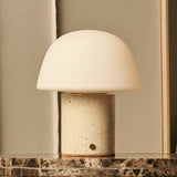 Maes Beige / Travertino Classico – Elegant Travertine Rechargeable Table Lamp, Up to 100 Hours of Illumination, Stylish and Functional