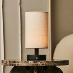 Ben Black Wooden Table Lamp – Rechargeable, Dimmable, USB-C Powered Tavellio