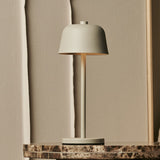 Anton Shadow Grey Rechargeable Table Lamp | Stylish & Cordless Lighting Tavellio