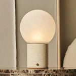 Metsu Beige / Travertino Classico – Classic Travertine Rechargeable Table Lamp with 3 Light Colors & Dimming Function Tavellio