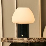 Ostade Black / Nero Marquina – Unique Marble Rechargeable Table Lamp with 3 Light Colors & Dimming Function Tavellio