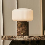 Renoir Brown / Emeperador Dark  – Marble Rechargeable Table Lamp – Cordless, USB Rechargeable & Up to 100 Hours of Illumination