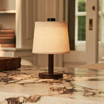 Rover Dark Brown Wooden Lamp – Rechargeable, Cordless & Dimmable Shade