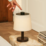 Rover Dark Brown Wooden Lamp – Rechargeable, Cordless & Dimmable Shade