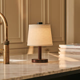 Rover Dark Brown Wooden Lamp – Rechargeable, Cordless & Dimmable Shade