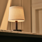Rover Dark Brown Wooden Lamp – Rechargeable, Cordless & Dimmable Shade
